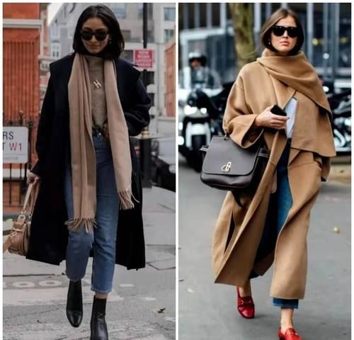  大衣|穿大衣时、如何才兼顾温度和时髦？配围巾，冬天的高级就靠它了