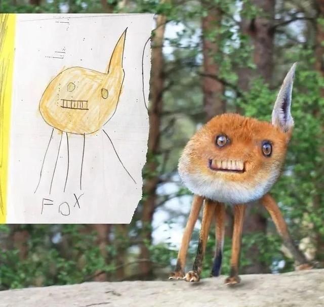 画作|儿子涂鸦画作老爸PS神魔改，引来77万粉丝围观
