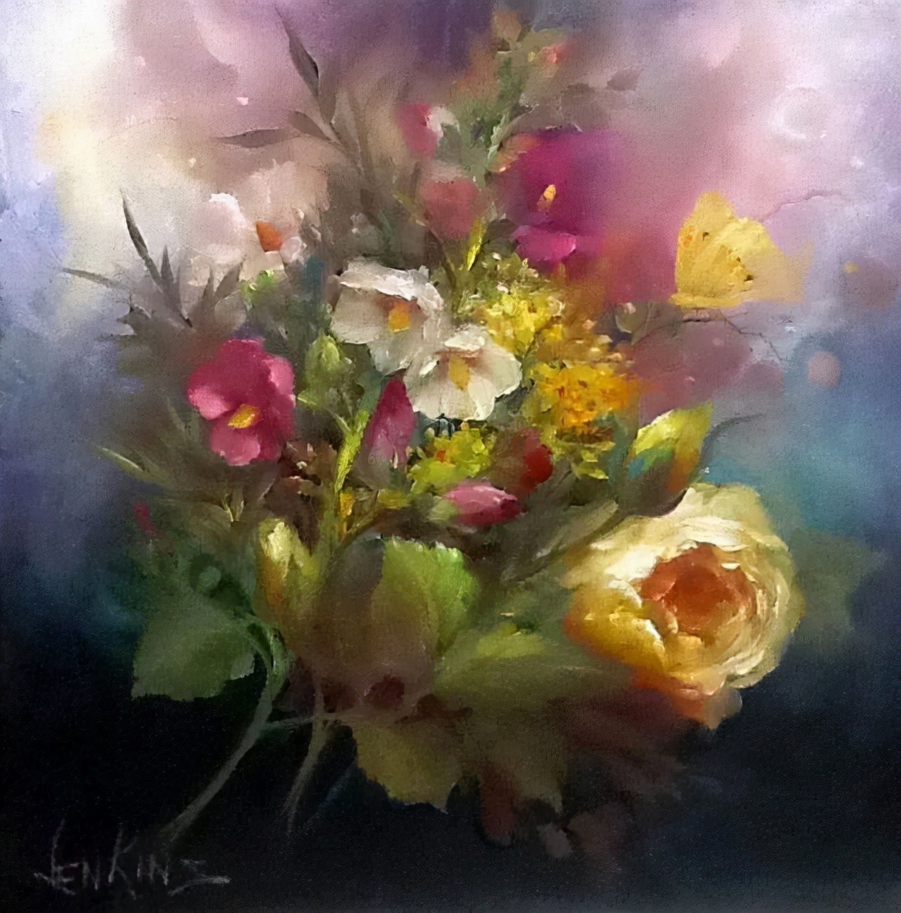 加里$这对老夫妇教授绘画40多年,画的花也太漂亮了!