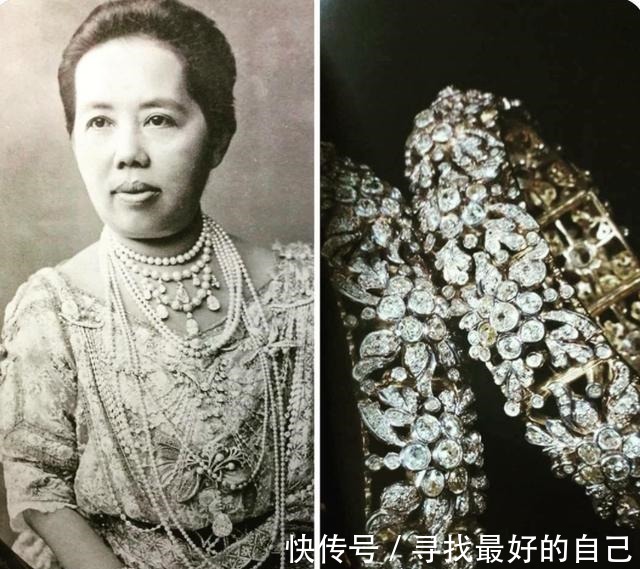 珠宝 诗丽吉戴两顶头饰都很壕气了，不曾想她手上还有四个镯子，好震撼！