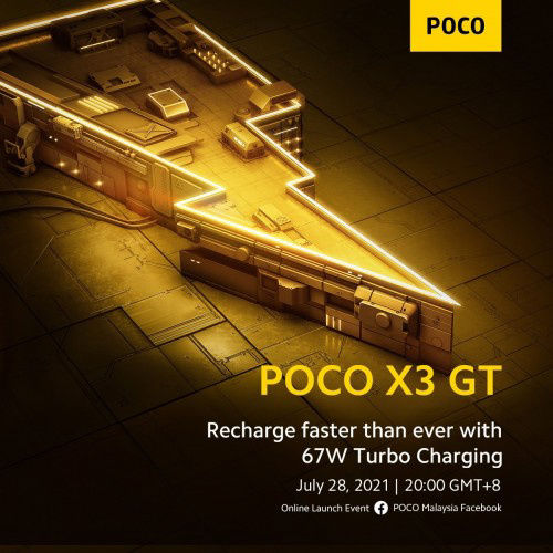 小米|小米旗下 Poco X3 GT 确认支持 67W 快充