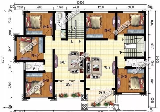 叠拼|兄弟建房不选双拼别墅,叠拼和联排也很气派,许多人这样建!