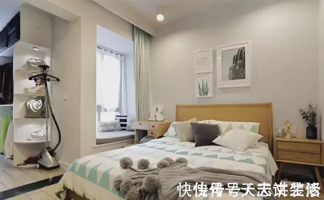 主卧室|55㎡的小户型竟然一点也不挤,主卧室还有个大衣帽间!