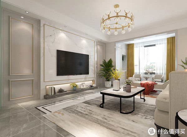 暖白色|看了她家的现代轻奢风，被彻底“治愈”了，打开房门就被惊艳到了