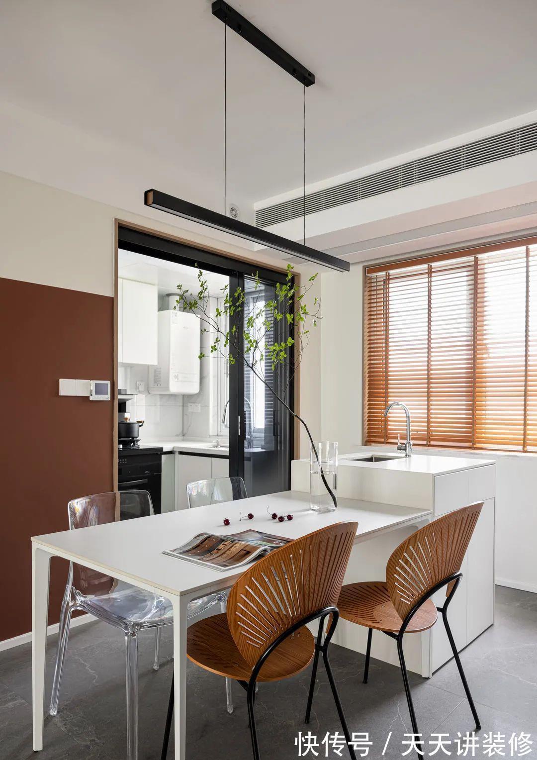 承重墙|109㎡四口之家,全屋配色太清爽,三室两厅不压抑!