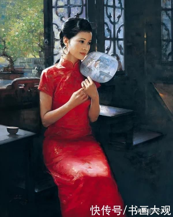 旗袍!油画中的旗袍女子风情万种艺术大观美术专题作品欣赏