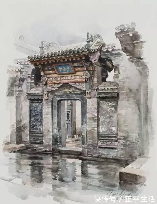 旅美$旅美水彩艺术家李民笔下的中国风景画!他用艺术诠释“家”的味道