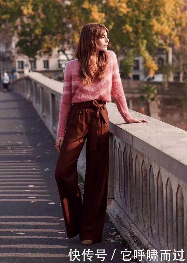 秋冬穿拖地裤，太太太太显腿长了