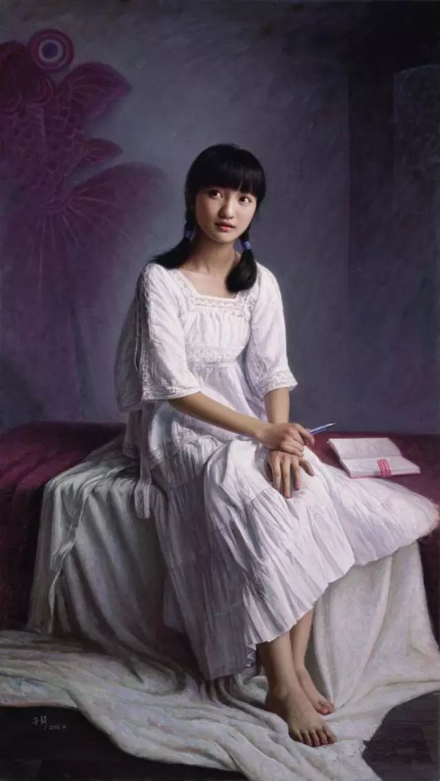 油画@美女画家安静油画里的美女,貌若天仙