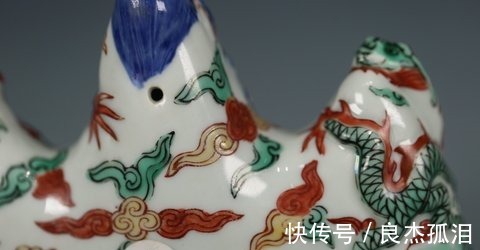 瓷雕#清代,瓷雕龙纹笔架