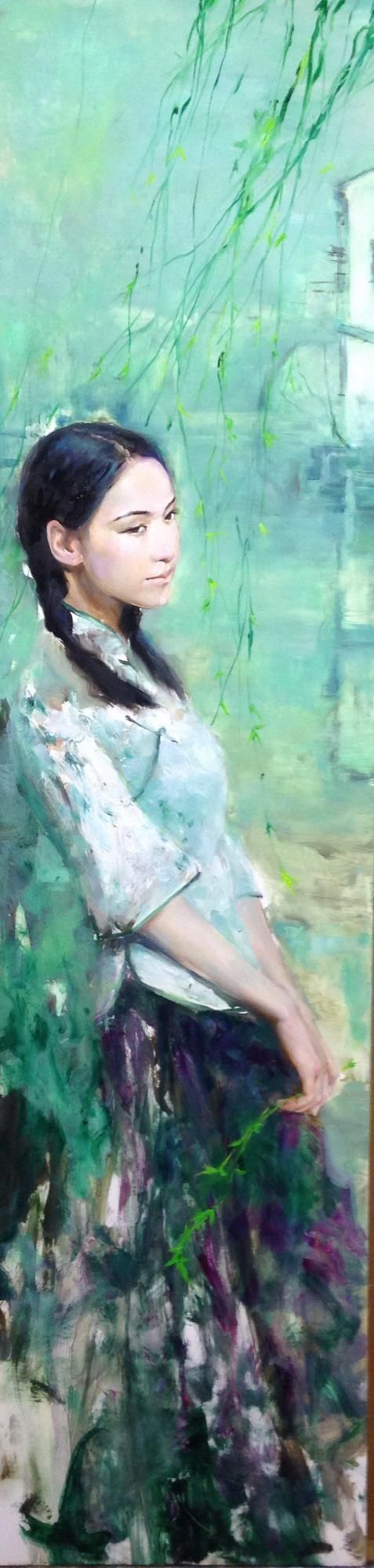 艺术家!八零后艺术家谭云川人体油画中的少女,唯美而写实