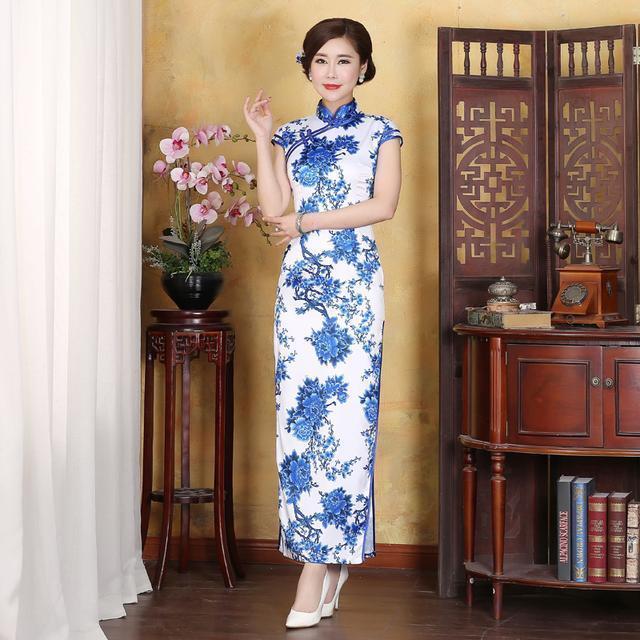旗袍裙|优雅中国风,最美青花瓷,旗袍连衣裙彰显东方女性韵味