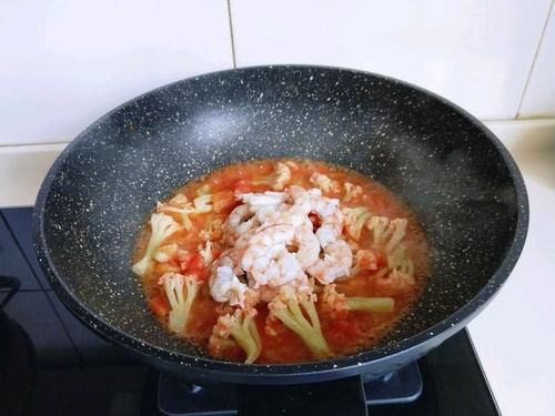 花菜|虾仁跟番茄简直就是绝配,酸酸甜甜的,下饭好吃