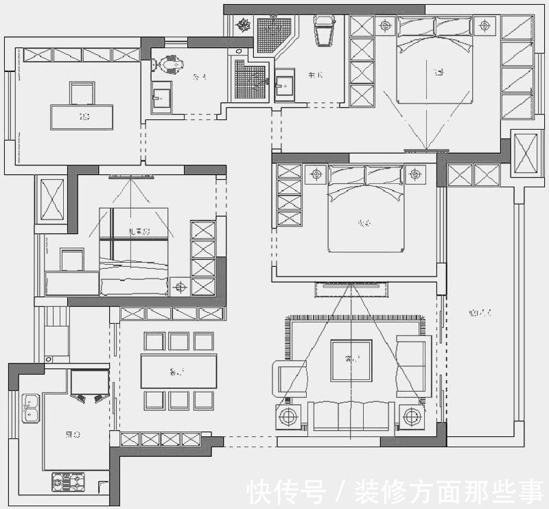 背景墙|151平现代风四居室,诠释不一样的现代生活仪式感