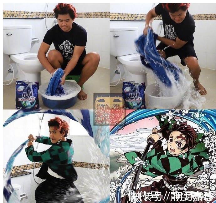 cos|鬼灭之刃惨遭泰国小哥毒手,究极廉价COS粉碎次元壁,看过都说厉害!