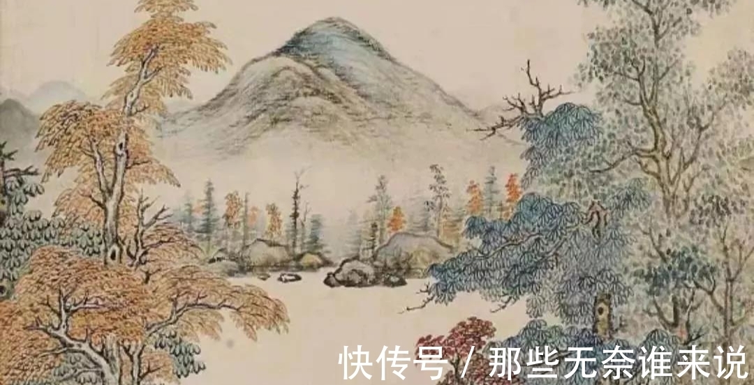 项氏@大收藏家项元汴之孙项圣谟,因国破转变画风,用朱色怀念明王朝