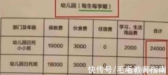 看过这份新学期“缴费单”，家长们不淡定了，二胎真是奢侈品