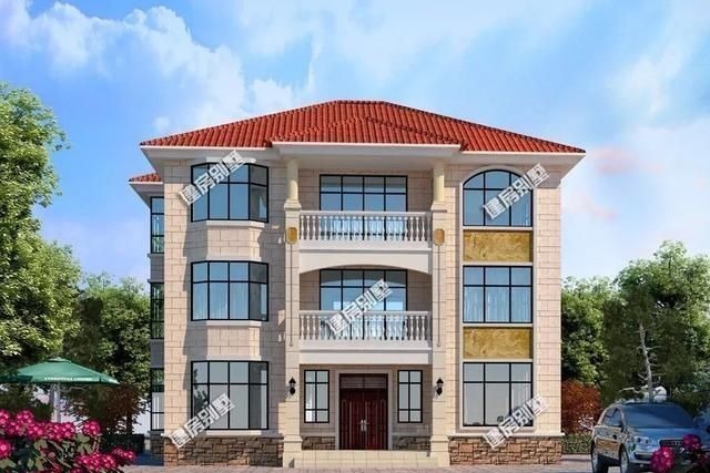 三室|两栋建在农村的叠拼别墅,每层可住一户,第一栋还带商铺