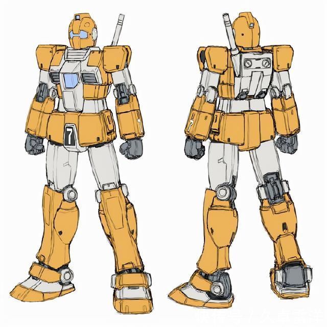 画稿|机动战士高达多种配色,78高达、钢加农、吉姆画稿