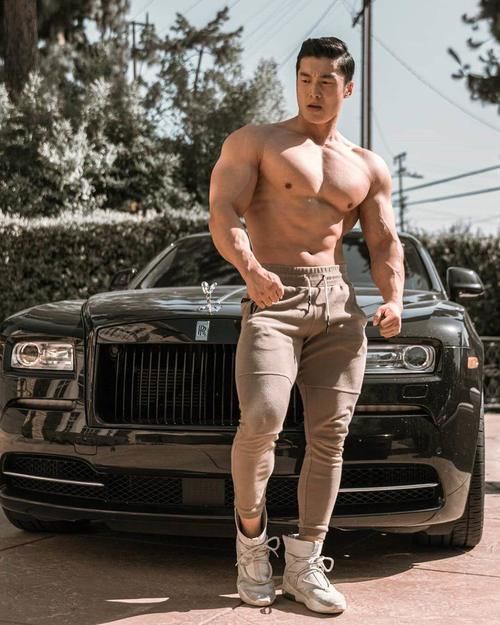 胸肌|肌肉练家子的虎背熊腰好精壮：胸肌壮实，腹肌质感，麒麟臂也健硕