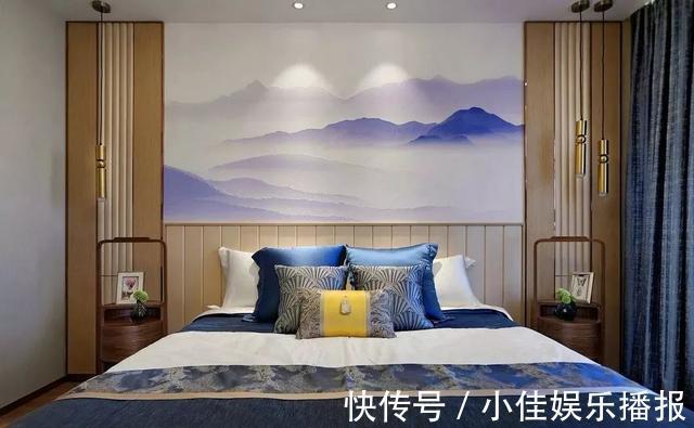 背景墙|168平米四居室，新中式混搭风格轻奢时尚，诗意高端堪称典范