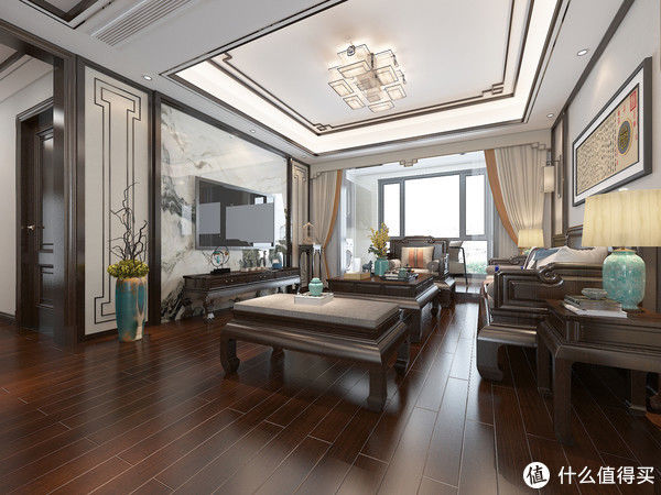 长沙|长沙夫妻130平米的新中式风格,客厅韵味十足,细节之处尽显品味