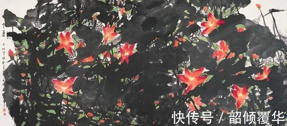 花鸟画|浓墨重彩|冯今松花鸟画