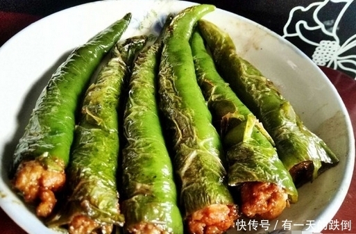 家常菜|青椒酿肉是一道家常菜特色美食,你会吗?这么下饭的一道菜