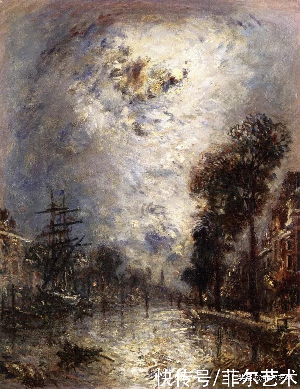 克劳德·莫奈|莫奈眼中的老师，印象派的直接启蒙者，荷兰画家约翰·琼坎德油画