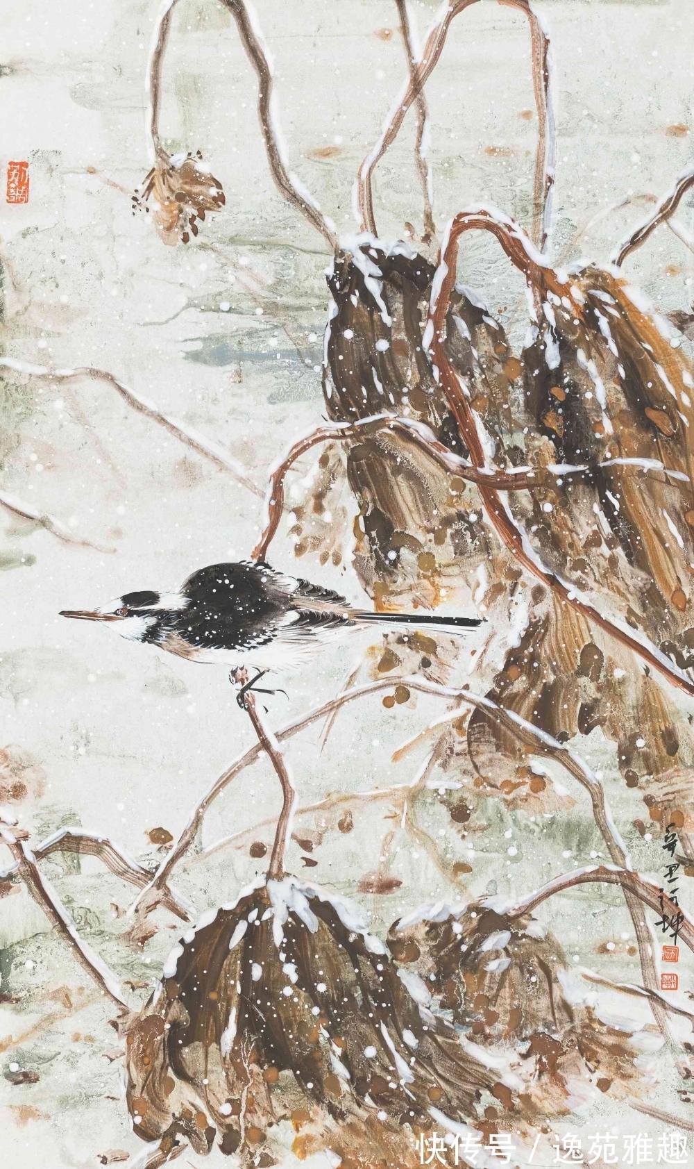 花鸟画$「生活美学」美学评论家冯德祥论画家师行坤花鸟画中的美学思想