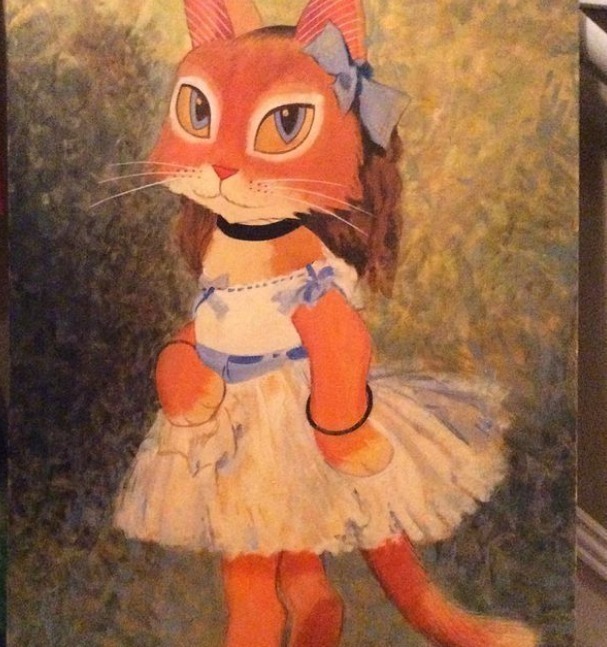 猫咪#艺术家笔下的猫咪“入侵”世界名画,萌到让人尖叫!