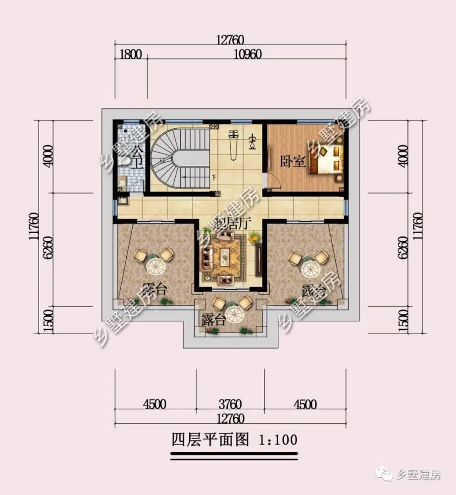 别墅|农村四层自建房，外观时尚华丽，设计两处厨房减少很多小矛盾