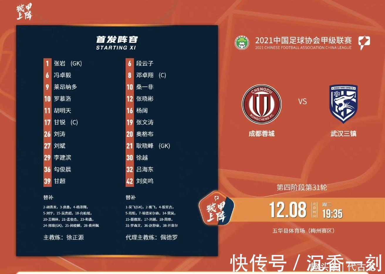 贵州队|14连胜终结!武汉三镇0-1成都蓉城,冲超脚步延缓,中甲冠军悬了