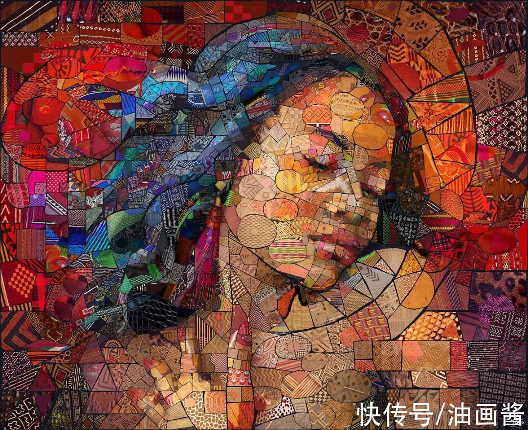 肖像!鲜艳的色彩,复杂的拼接,艺术家创作了令人惊叹的马赛克肖像