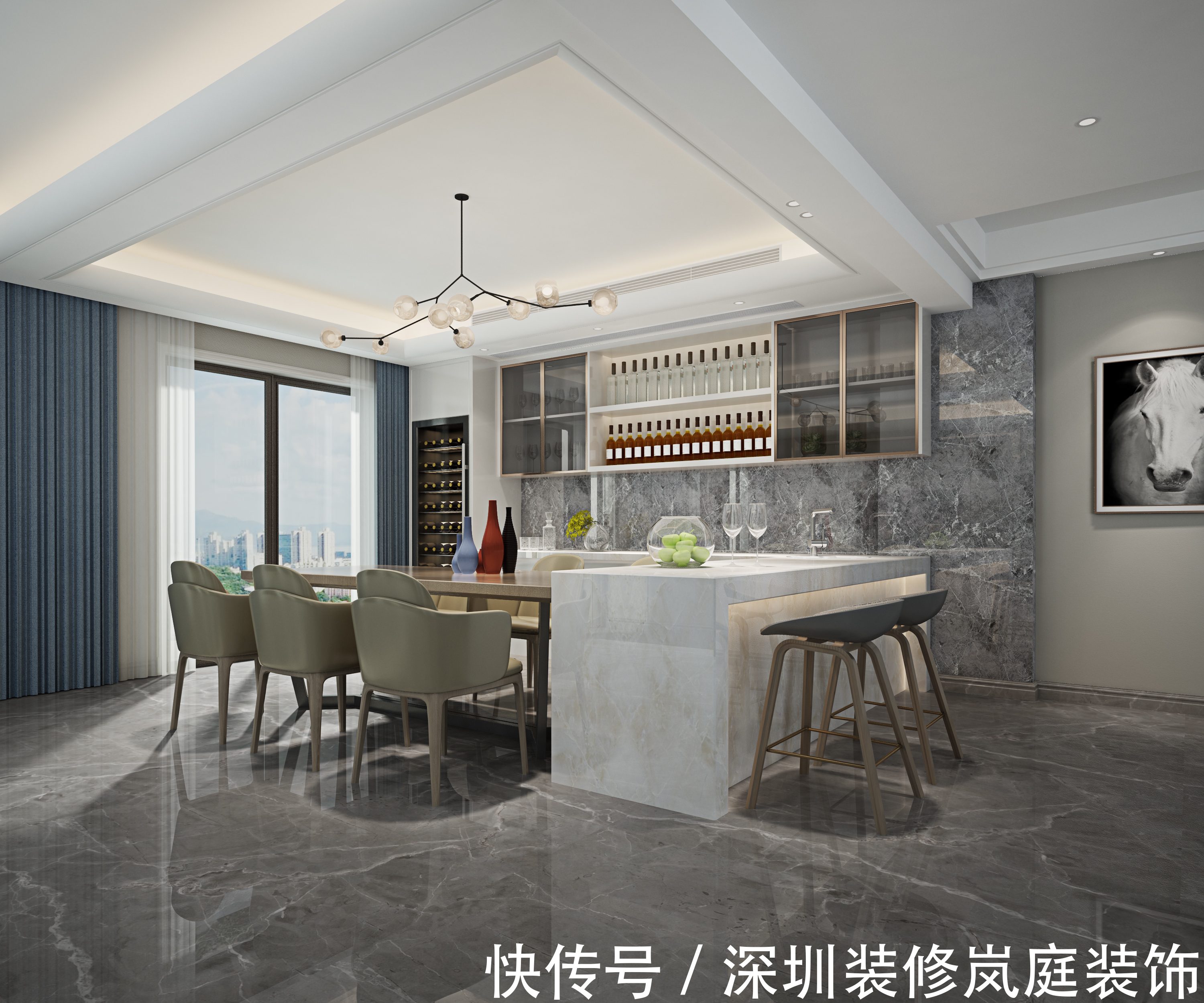 装修|深圳装修：景桦花园140㎡现代简约，书房的设计＂读书破万卷＂