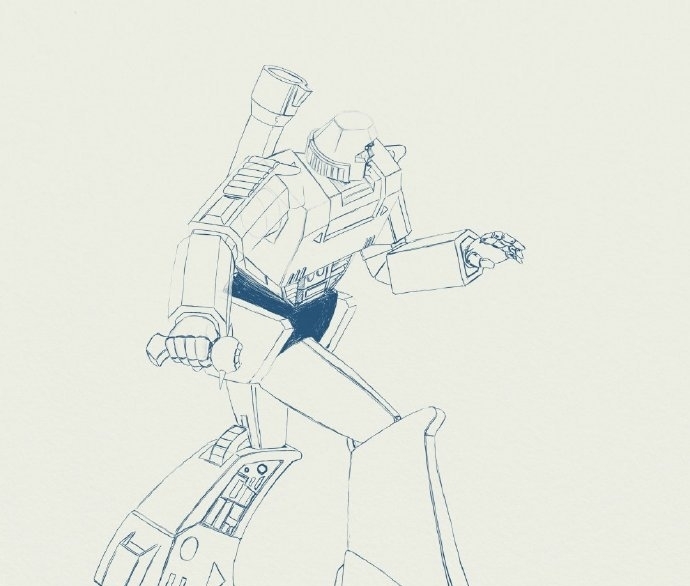 线稿|变形金刚纪念版封面设计线稿