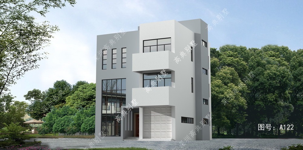 别墅|这款现代农村别墅，一看就很温馨，方方正正，简简单单。