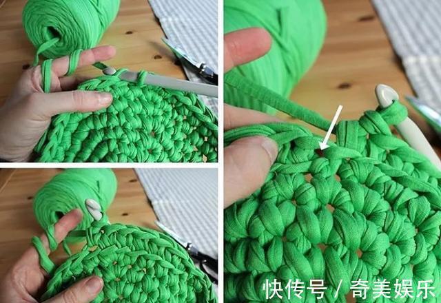 旧衣服剪几刀，制作布条线，拿来钩编收纳盒，非常实用！附教程