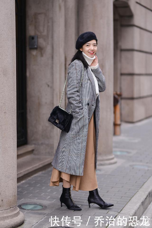 半身裙|三木带火了一种穿法,叫大衣+半身裙,高级时尚显气质,贼好看