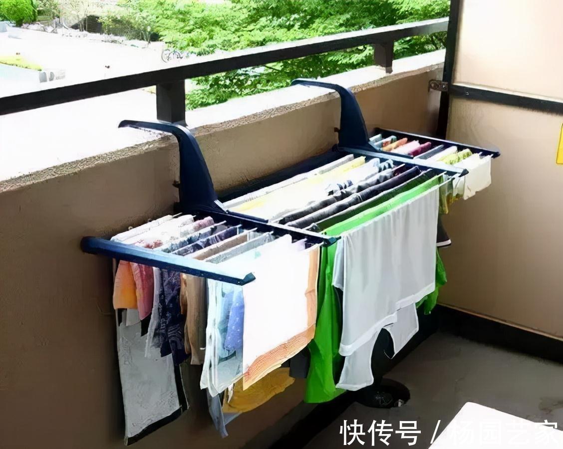 伸缩式|婆婆说把阳台变成休闲区,衣服晾到哪里去?还好老公一招搞定!