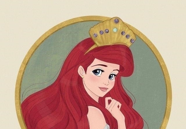 爱丽儿公主|迪士尼公主的复古勋章,花木兰清新可人,你最想拥有哪个?