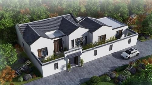 农村|农村建房还是有个院子好,10套农村平层小院,既能停车还能养鸡鸭