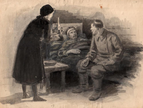 创作稿|20世纪俄罗斯绘画大师布布诺夫·亚历山大·帕夫洛维奇创作手稿精选