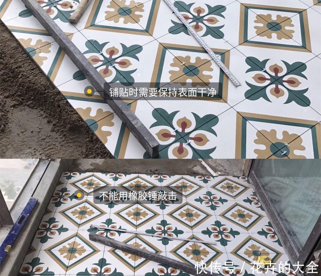 地砖|头一次见水泥做的花砖！如同油彩画一般，纯手工制作简直太美了