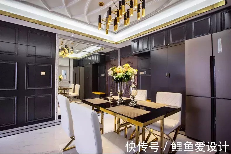 波导线|106平米的现代轻奢风二居室，营造出优雅不凡的艺术气质