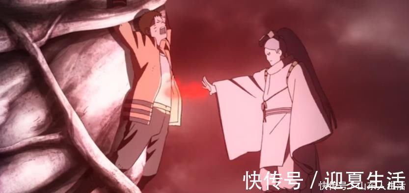 轮回眼|博人大筒木形态公开,左净眼右轮回眼,背后浮现出他的影子