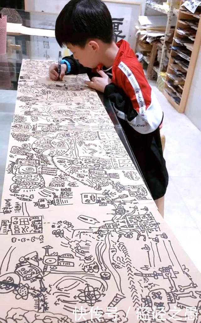 清明上河图|儿童版《清明上河图》火了,宝宝1天完成巨制,老师看后不淡定了