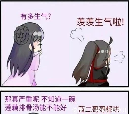 蓝湛魏婴金凌三人生气，兄长和师姐都是哄得，只有舅舅是凶的！