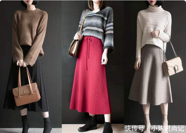 穿法|初冬毛衣内搭的穿法,教你这21套时髦高级的穿搭示范,优雅知性