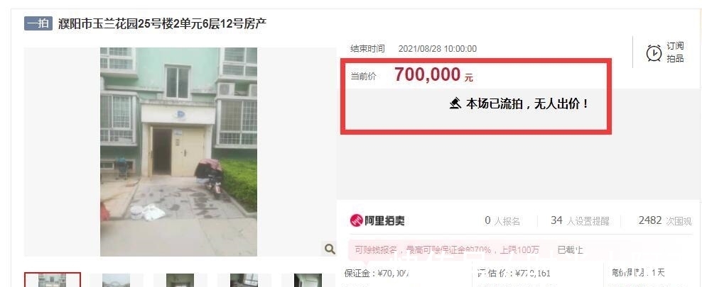 濮阳|濮阳玉兰花园流拍法拍房,二拍62.75万成交!